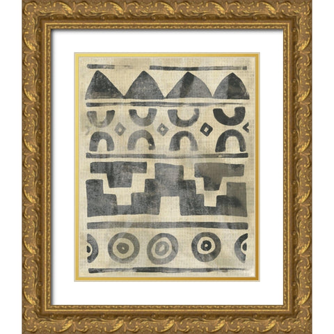 Bazaar Motif IV Gold Ornate Wood Framed Art Print with Double Matting by Vess, June Erica