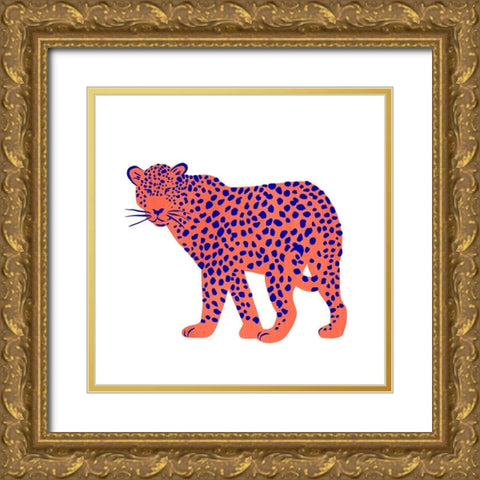 Bright Leopard I Gold Ornate Wood Framed Art Print with Double Matting by Scarvey, Emma