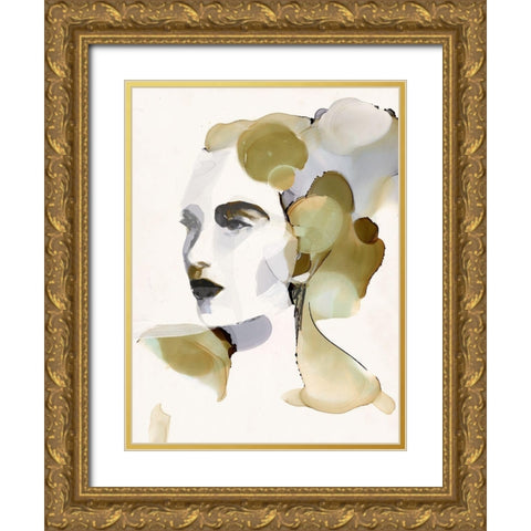 Organic Portrait I Gold Ornate Wood Framed Art Print with Double Matting by Borges, Victoria