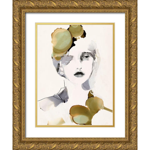 Organic Portrait II Gold Ornate Wood Framed Art Print with Double Matting by Borges, Victoria