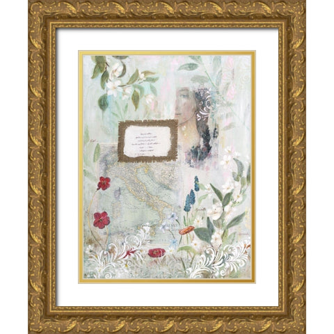 Botticellis Dream II Gold Ornate Wood Framed Art Print with Double Matting by Iafrate, Sandra