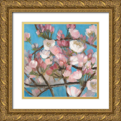 Cherry Blossoms I Gold Ornate Wood Framed Art Print with Double Matting by Iafrate, Sandra