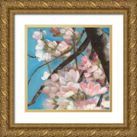 Cherry Blossoms II Gold Ornate Wood Framed Art Print with Double Matting by Iafrate, Sandra