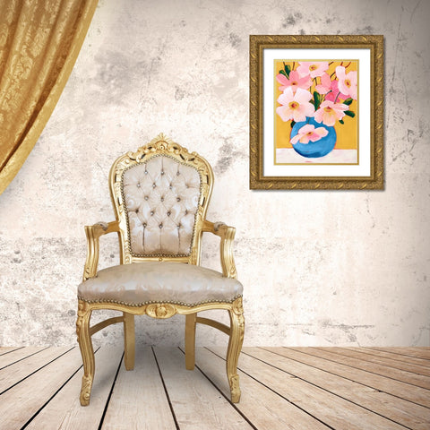 Sunday Flora I Gold Ornate Wood Framed Art Print with Double Matting by Popp, Grace