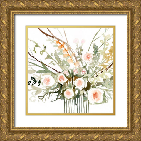 Foraged Flowers II Gold Ornate Wood Framed Art Print with Double Matting by Borges, Victoria