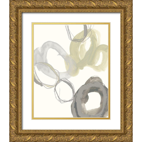 Stone Circles I Gold Ornate Wood Framed Art Print with Double Matting by Vess, June Erica