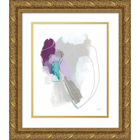 Amethyst Arc I Gold Ornate Wood Framed Art Print with Double Matting by Vess, June Erica