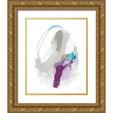 Amethyst Arc II Gold Ornate Wood Framed Art Print with Double Matting by Vess, June Erica