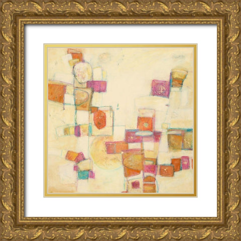 Festive III Gold Ornate Wood Framed Art Print with Double Matting by Crawford, Beverly