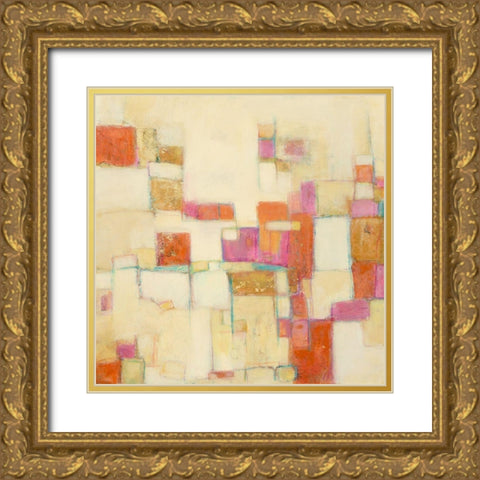 Festive IV Gold Ornate Wood Framed Art Print with Double Matting by Crawford, Beverly
