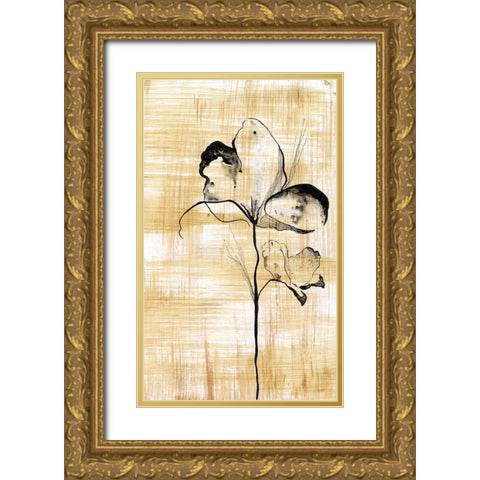 Gilded Beauty I Gold Ornate Wood Framed Art Print with Double Matting by Liama, Lily
