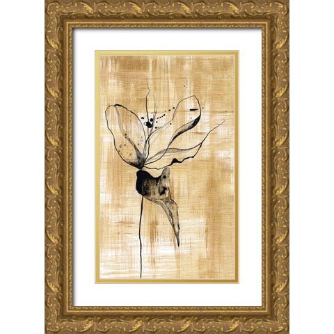 Gilded Beauty II Gold Ornate Wood Framed Art Print with Double Matting by Liama, Lily