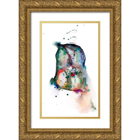 Golden Parachute II Gold Ornate Wood Framed Art Print with Double Matting by Liama, Lily