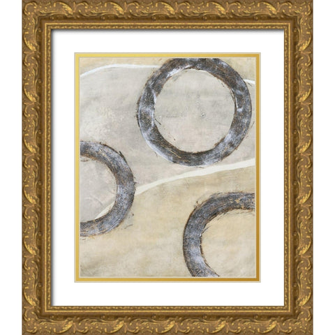 Embellished Ringlets I Gold Ornate Wood Framed Art Print with Double Matting by OToole, Tim