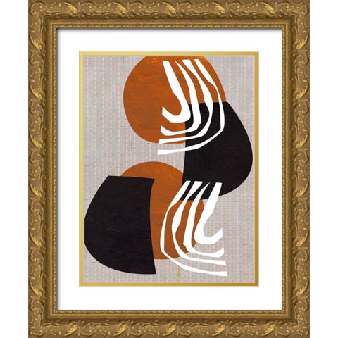 Archetype Structures I Gold Ornate Wood Framed Art Print with Double Matting by Wang, Melissa