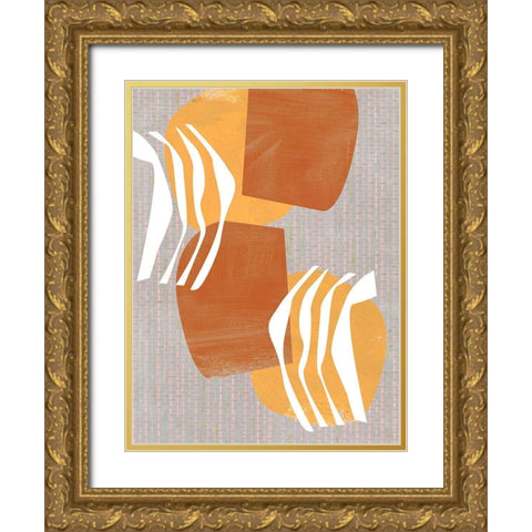 Archetype Structures II Gold Ornate Wood Framed Art Print with Double Matting by Wang, Melissa