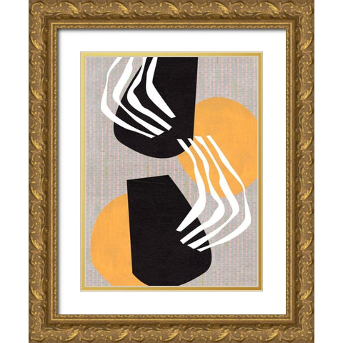 Archetype Structures IV Gold Ornate Wood Framed Art Print with Double Matting by Wang, Melissa