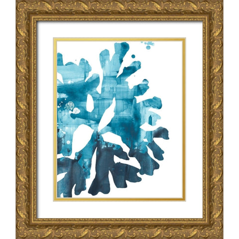 Inkwash Kelp III Gold Ornate Wood Framed Art Print with Double Matting by Vess, June Erica