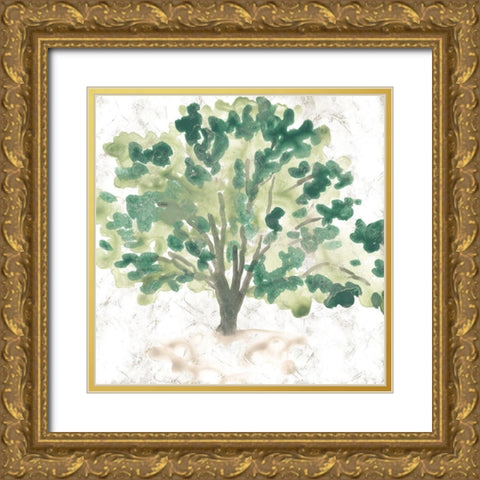 Country Tree I Gold Ornate Wood Framed Art Print with Double Matting by Vess, June Erica