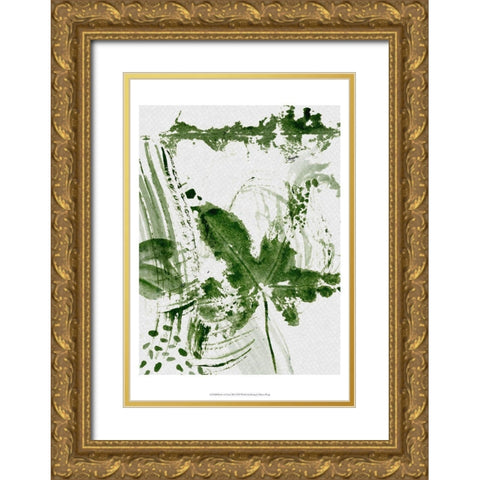 Shades of Forest III Gold Ornate Wood Framed Art Print with Double Matting by Wang, Mellisa