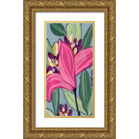 Tropical Mix I Gold Ornate Wood Framed Art Print with Double Matting by Vess, June Erica
