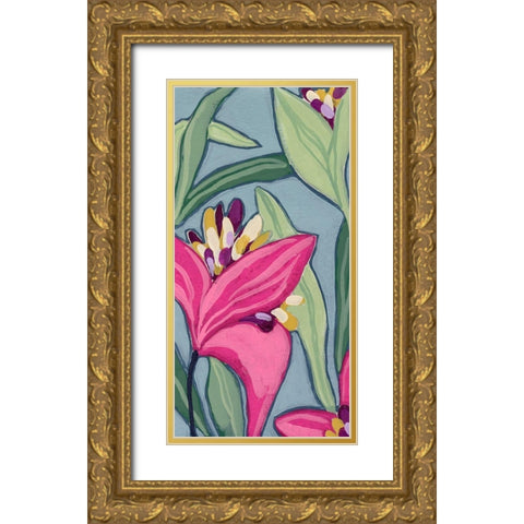 Tropical Mix II Gold Ornate Wood Framed Art Print with Double Matting by Vess, June Erica