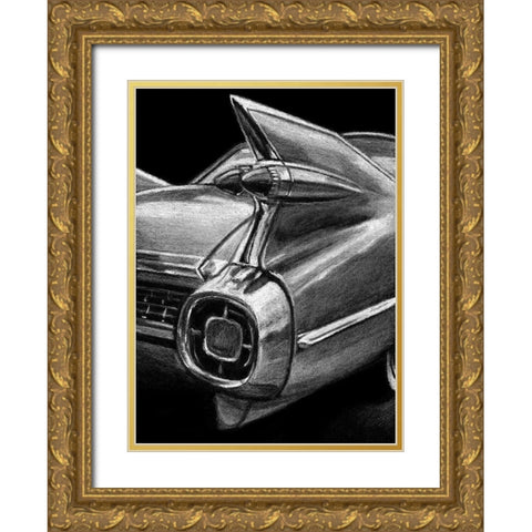 Custom Retro Fins I Gold Ornate Wood Framed Art Print with Double Matting by Harper, Ethan