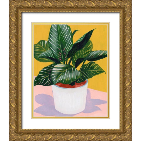 Calethea II Gold Ornate Wood Framed Art Print with Double Matting by Popp, Grace