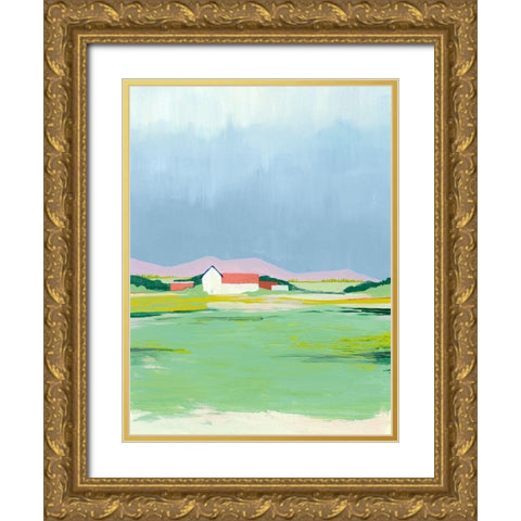 Spring Fallow I Gold Ornate Wood Framed Art Print with Double Matting by Popp, Grace