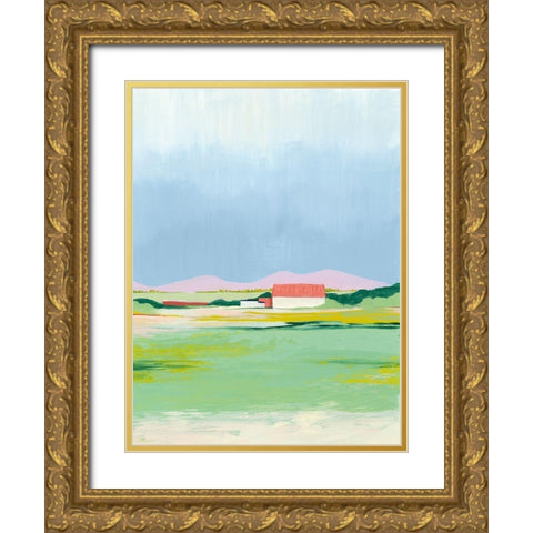 Spring Fallow II Gold Ornate Wood Framed Art Print with Double Matting by Popp, Grace