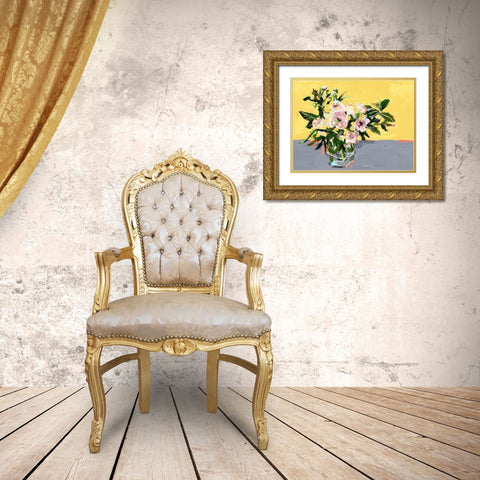 Natural Bouquet II Gold Ornate Wood Framed Art Print with Double Matting by Wang, Melissa