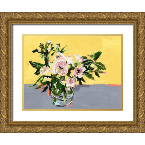 Natural Bouquet II Gold Ornate Wood Framed Art Print with Double Matting by Wang, Melissa