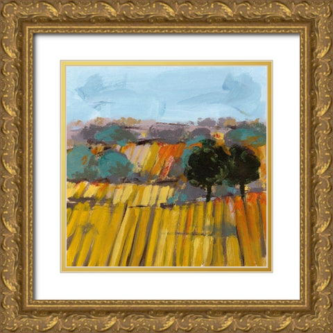 Wheat Crop I Gold Ornate Wood Framed Art Print with Double Matting by Wang, Melissa