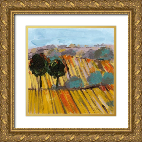 Wheat Crop II Gold Ornate Wood Framed Art Print with Double Matting by Wang, Melissa