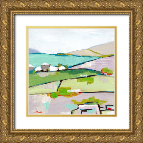 Mountain Village II Gold Ornate Wood Framed Art Print with Double Matting by Wang, Melissa