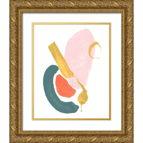 Mod Mixup I Gold Ornate Wood Framed Art Print with Double Matting by Goldberger, Jennifer