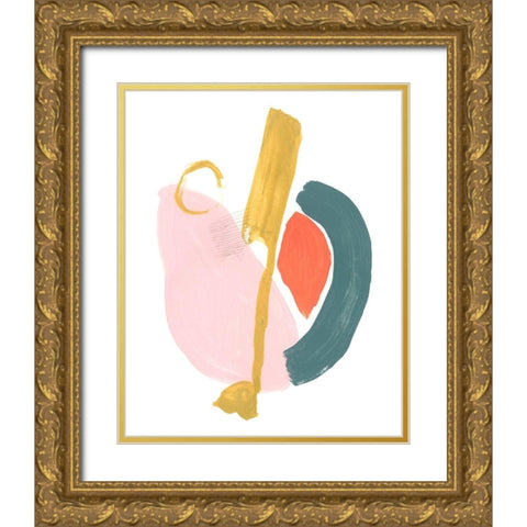 Mod Mixup II Gold Ornate Wood Framed Art Print with Double Matting by Goldberger, Jennifer