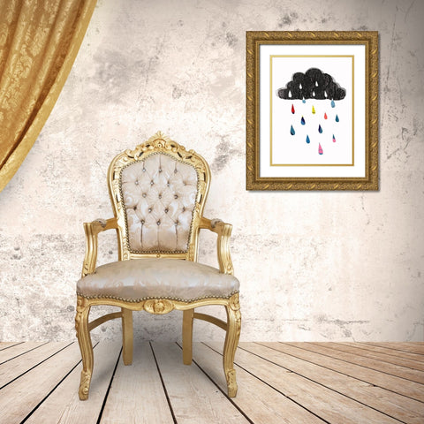 Rainy Day Rainbow I Gold Ornate Wood Framed Art Print with Double Matting by Borges, Victoria