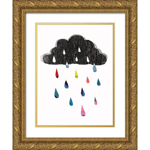 Rainy Day Rainbow I Gold Ornate Wood Framed Art Print with Double Matting by Borges, Victoria