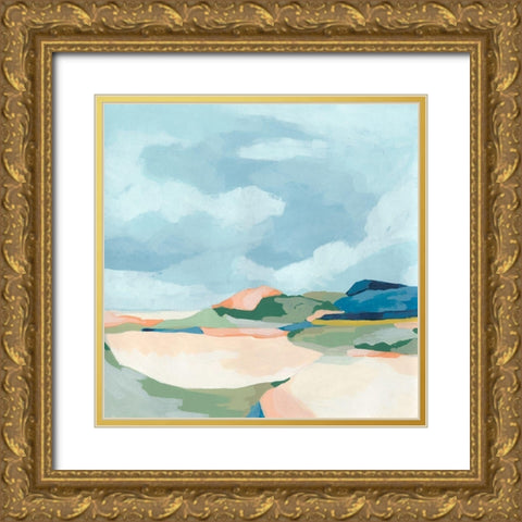 Valley Vista II Gold Ornate Wood Framed Art Print with Double Matting by Vess, June Erica