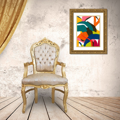 Jungle Overdrive I Gold Ornate Wood Framed Art Print with Double Matting by Vess, June Erica