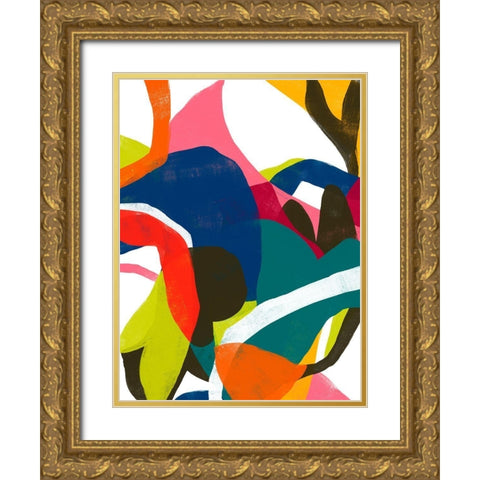 Jungle Overdrive II Gold Ornate Wood Framed Art Print with Double Matting by Vess, June Erica