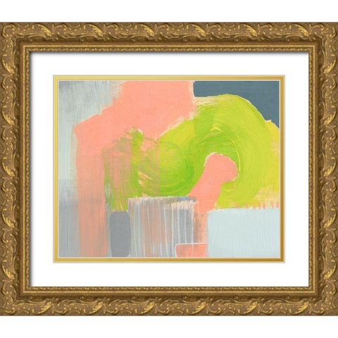 Lime Squeeze II Gold Ornate Wood Framed Art Print with Double Matting by Goldberger, Jennifer