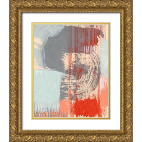 S-Curve II Gold Ornate Wood Framed Art Print with Double Matting by Goldberger, Jennifer