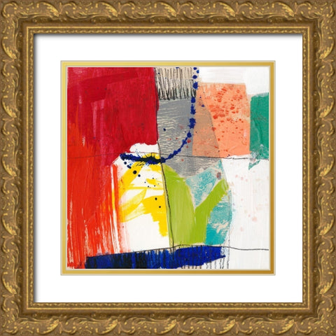 Bright Composition I Gold Ornate Wood Framed Art Print with Double Matting by Goldberger, Jennifer