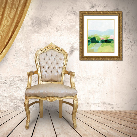 Spring Walk I Gold Ornate Wood Framed Art Print with Double Matting by Harper, Ethan