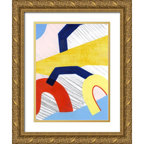 Simple Scribbles I Gold Ornate Wood Framed Art Print with Double Matting by Popp, Grace