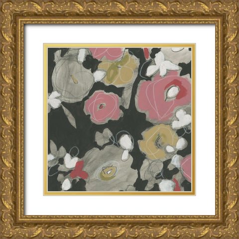 Impulse Floral I Gold Ornate Wood Framed Art Print with Double Matting by Vess, June Erica