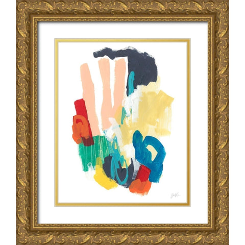Clamor I Gold Ornate Wood Framed Art Print with Double Matting by Vess, June Erica