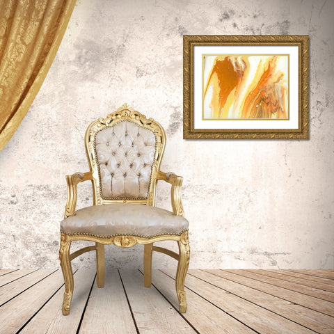 Liquid Earth V Gold Ornate Wood Framed Art Print with Double Matting by Studio W